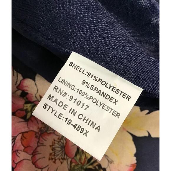 Solitaire Women’s 1X Floral Embroidered Bluw Two Button Jacket Boho Chic NWT - Picture 5 of 7